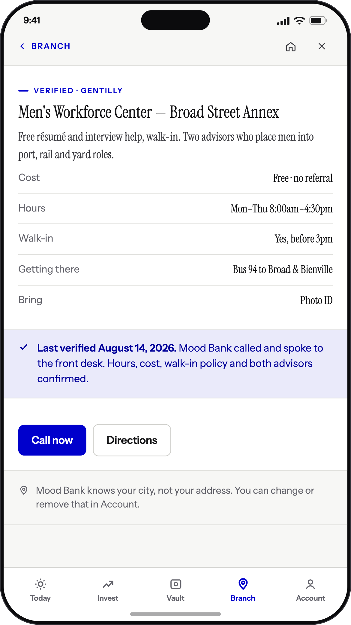 Mood Bank — Branch